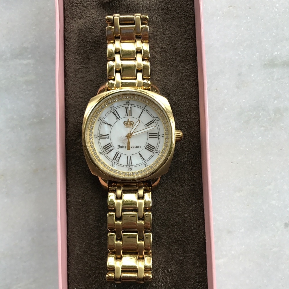 Authentic Juicy Couture Women's Watch Gold Pearl